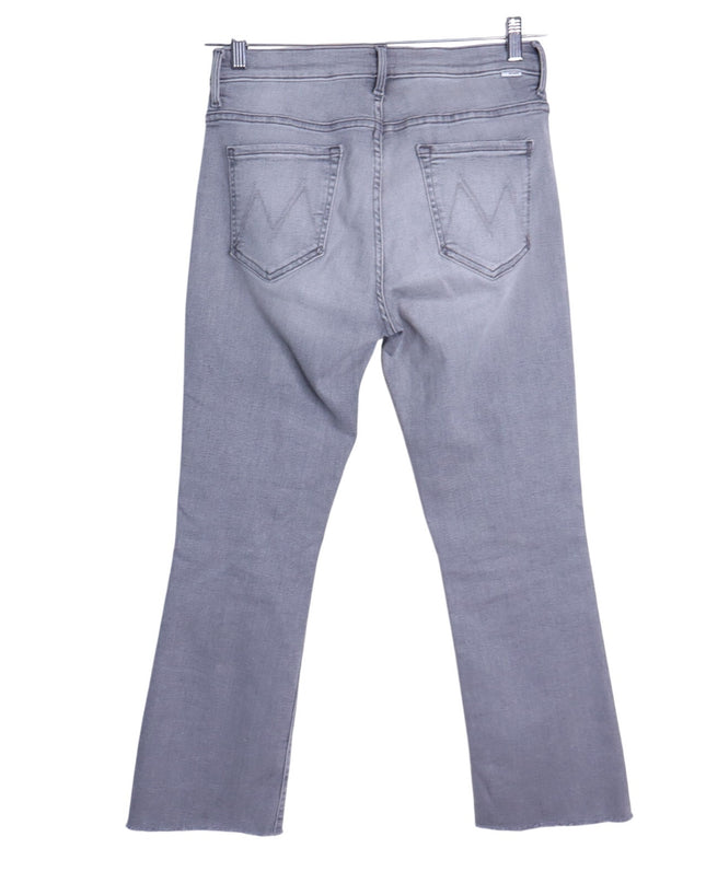 MOTHER Gray The Insider Crop Step Fray Jeans Barely There Women's 29