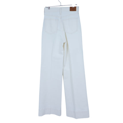 J. Crew 5-Pocket Wide Leg Trousers White NWT High Rise Denim Women's 26