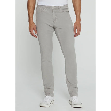 7Diamonds Generation 5-Pocket Pants Grey Slim Straight Cotton Men's 36X30
