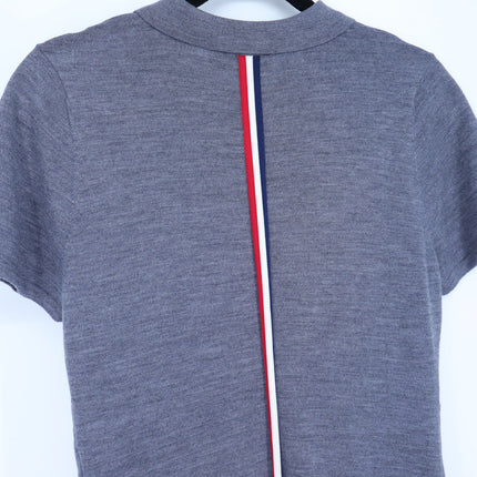 G/FORE Wool Sweater Dress Gray Stripe Short Sleeve Golf Active Women's M