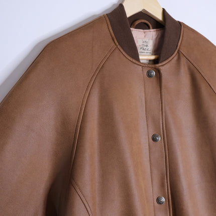 WE THE FREE Wild Rose Vegan Suede Bomber Jacket Chestnut Combo Women's S