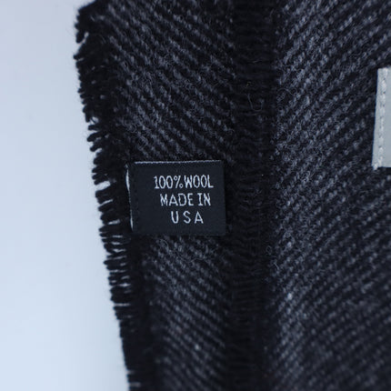 Faribault Woolen Mill Wool Fringe Scarf Gray NWT Comes with Gift Box Unisex
