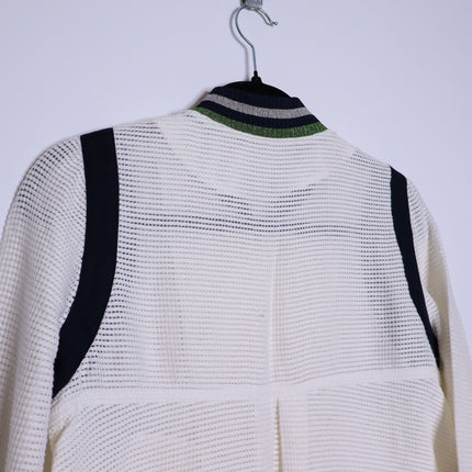 VERONICA BEARD Smith Rib Trim Jacket Off White Black Bomber Casual Women's 2