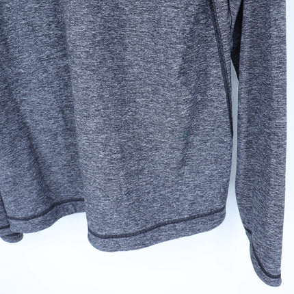 Lululemon Pacific Run Knit Top Black Heathered Crew Neck Activewear Men's XL