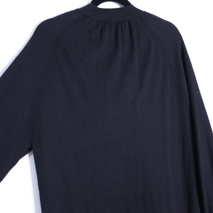 NAKED CASHMERE Long Sleeve Sweater Dress Black Shift Tassel Tie Women's M