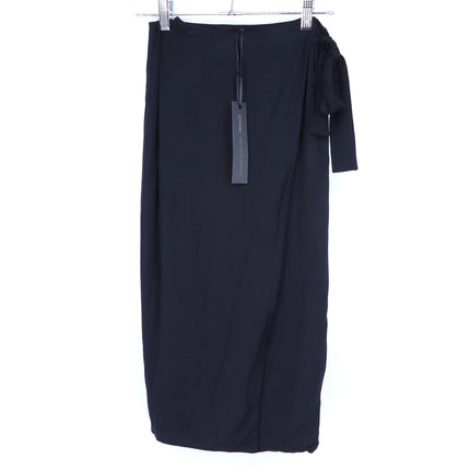 House of Harlow 1960 x Revolve Midi Wrap Skirt Black NWT Side Tie Women's XS