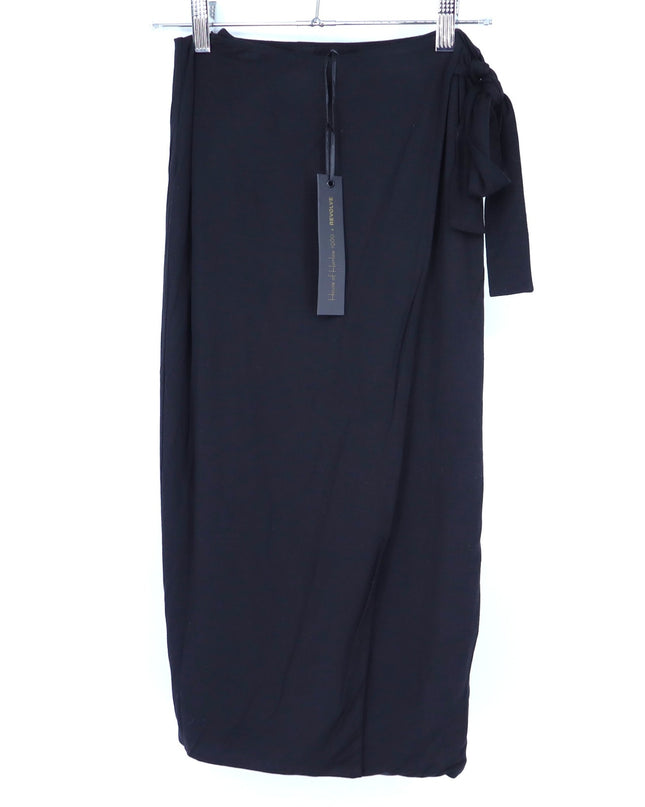 House of Harlow 1960 x Revolve Midi Wrap Skirt Black NWT Side Tie Women's XS