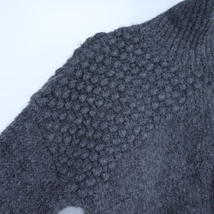 Free People Bradley Pullover Sweater NWT Dark Gray Mohair Textured Women's XS