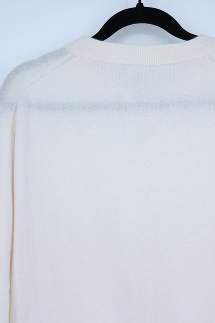 J. CREW 100% Cashmere Crewneck Sweater Snow White NWT Relaxed Fit Women's XS