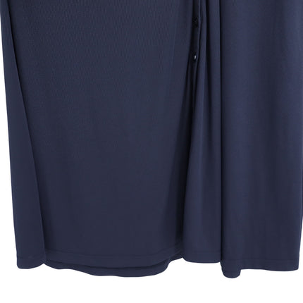 L'ACADEMIE The Esperanza Maxi Dress Black Ribbed Half Sleeve Women's S