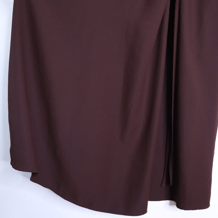 VINCE Strappy Crepe Tank Dress Brown Adjustable Tie Back Pockets Women's M