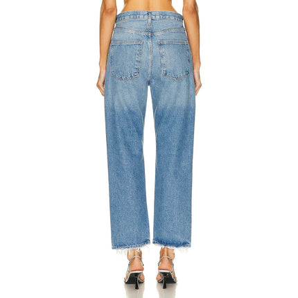 AGOLDE 90's Distressed Straight Leg Jeans Blue Light Wash 5 Pocket Women's 24