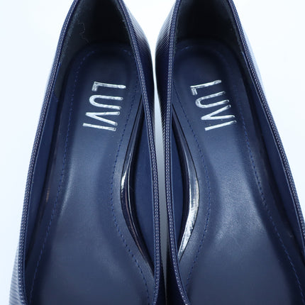 Prologue Shoes Luvi Briana Buckle Pump Navy Pointed Toe Women's 36/US 5.5