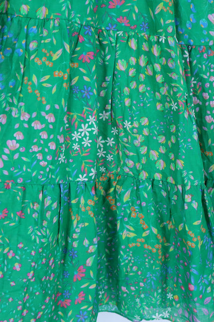 CYNTHIA ROWLEY Layla Floral Halter Dress Green NWT Knee Length Women's L