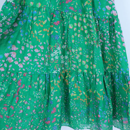 CYNTHIA ROWLEY Layla Floral Halter Dress Green NWT Knee Length Women's L