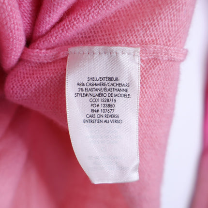 ALICE + OLIVIA Gleeson Cashmere Sweater Dip Dye Ombre Pink Long Sleeve Women's L