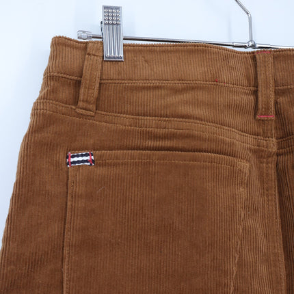Alice + Olivia Joss Corduroy Mini Skirt Brown NWT Button Fly Women's 26