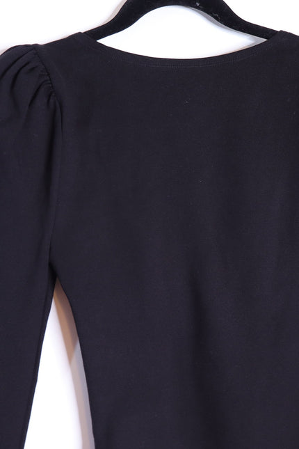LPA NWT Sweetheart Bodysuit Black Long Sleeve Thong Cut Women's XS