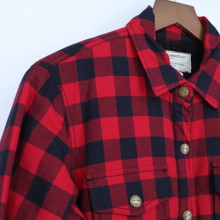 Current/Elliott Plaid Sherpa Jacket Red Black Buffalo Check Women's 1/US 4