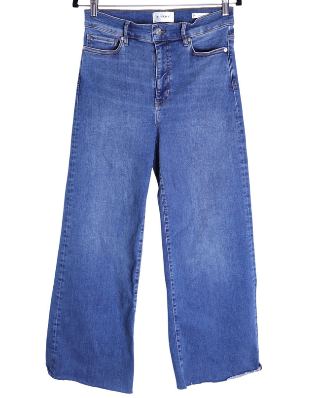 FRAME Le Pixie Slim Palazzo Jeans Blue Mermaid High Rise Women's 30