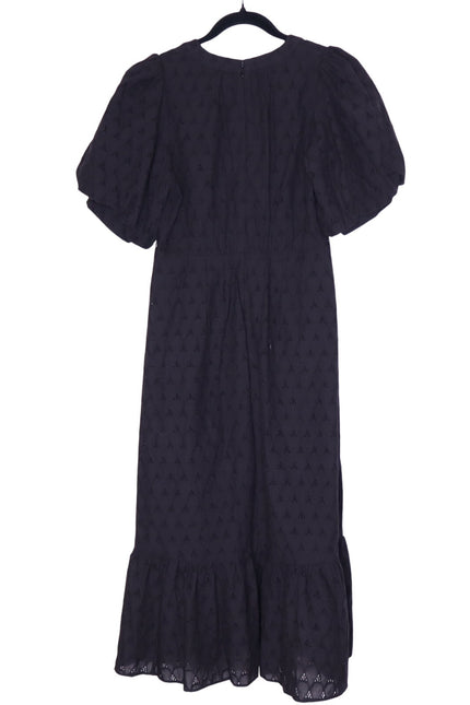DIANE VON FURSTENBERG Polina Cotton Dress Black Eyelet Puff Sleeve Women's 6