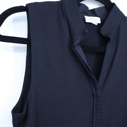 AKRIS PUNTO Black Ruffle Front Top Sleeveless Modal Knit Women's 6