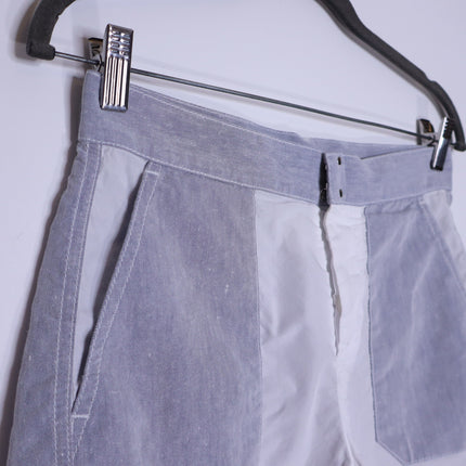 MAISON MARTIN MARGIELA MM6 Patchwork Linen Shorts Blue Casual Women's 38/US 6