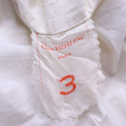 CHEZ VIDALENC Oversized Balloon Shift Dress White Sleeveless Women's 3/ US 6-8