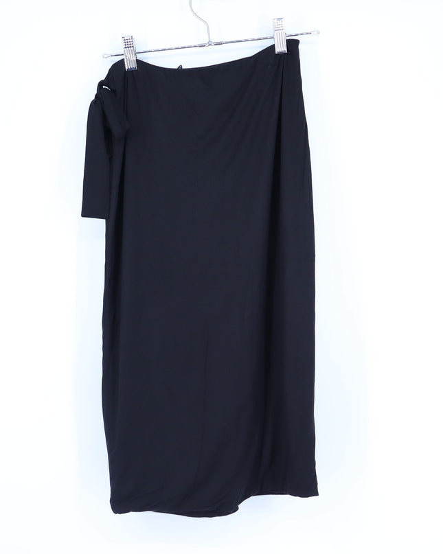 House of Harlow 1960 x Revolve Midi Wrap Skirt Black NWT Side Tie Women's XS