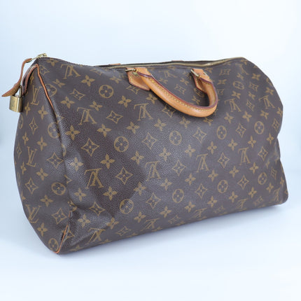 Louis Vuitton VTG 1995 Speedy 40 Handbag Brown Coated Canvas Monogram Travel Bag