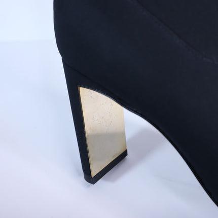 MARION PARKE Malone Heeled Boot Black Thigh High Stretch Crepe Women's 36/US 6