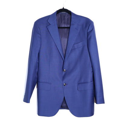SUITSUPPLY Lazio Slim Sport Coat Mid Blue Wool Single Breasted Men's 50/US 40