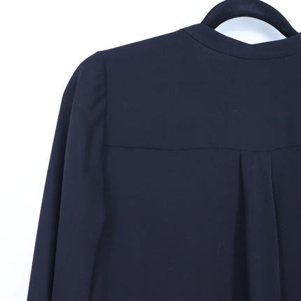 Vince Silk Popover Blouse Black Lightweight Long Sleeve Women's 2