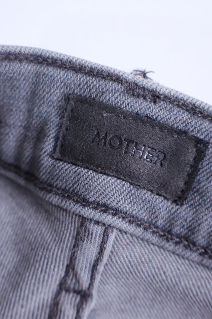 MOTHER Gray The Insider Crop Step Fray Jeans Barely There Women's 29