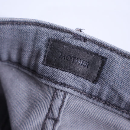 MOTHER Gray The Insider Crop Step Fray Jeans Barely There Women's 29