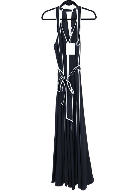 DIANE VON FURSTENBERG Jasper Wide Leg Jumpsuit Black and White NWT Women's L
