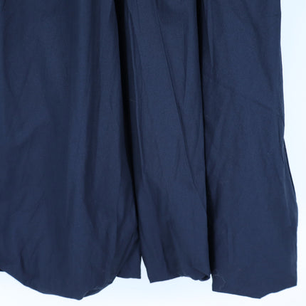 ANTHROPOLOGIE Puff Sleeve Bubble Mini Dress Navy Blue Relaxed Women's S