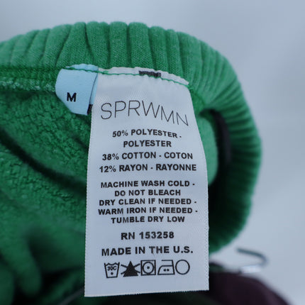 SPRWMN Jade Heart Sweatpants Green Pull On Jogger Loungewear Women's M