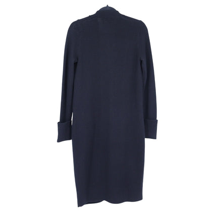 Theory Soft Wool Cashmere Open Long Cardigan Black Fitted Sleeve Women's P/US XS