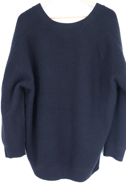 JENNI KAYNE 100% Cashmere Cocoon Cardigan Black Long Sleeve Women's M