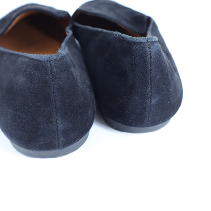 Tory Burch Ruby Smoking Loafers Black Suede Almond Toe Slip On Women's 10M