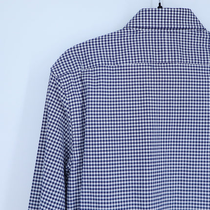 Banana Republic Slim Fit Button Up Shirt Blue White Gingham Long Sleeve Men's M