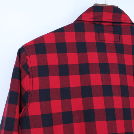 Current/Elliott Plaid Sherpa Jacket Red Black Buffalo Check Women's 1/US 4