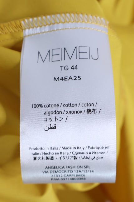 MEIMEIJ NWT Waist Tie Midi Dress Mustard Yellow Back Tie Women's 44/US 10