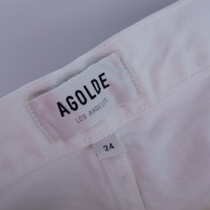 AGOLDE Parker Vintage Straight Jeans Milkshake White Low Slung Women's 24