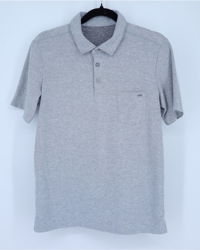 Vuori Ace Polo Shirt Light Grey Collared Knit Short Sleeve Men's M