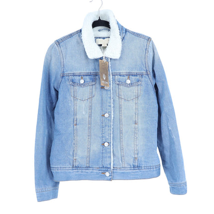 Jade & Ivory Sherpa Denim Jacket Blue Hannah Wash NWT Trucker Women's M