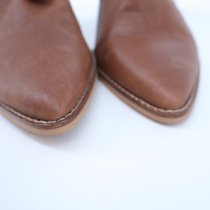Lucky Brand Aroyli Heeled Mule Brown Leather Slingback Pointed Toe Women's 9