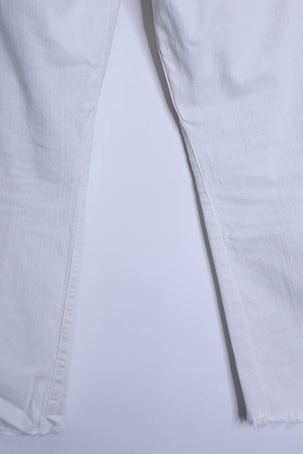 MOTHER The Insider Crop Step Fray Jeans Whipping The Racer White Women's 29