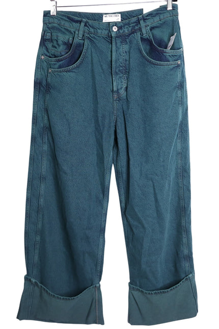 WE THE FREE NWT Luke Green Final Countdown Cuffed Wide Leg Jeans Women's 29
